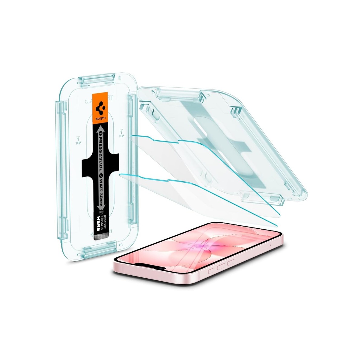 Spigen GlasTR EZ FIT Screen Protector for iPhone 17e, 16e, 14, 13 Pro, 13-1 Spigen GlasTR EZ FIT Screen Protector for iPhone 17e, 16e, 14, 13 Pro, 13 - Image 1