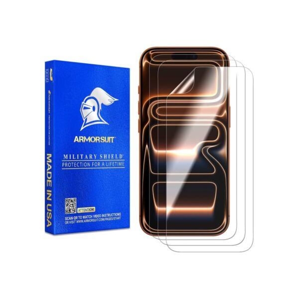 ArmorSuit 3 Pack Screen Protector for iPhone 17 Pro Max [6.9 inch] Case Friendly