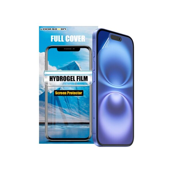 LOOKSEVEN 3 Pack Hydrogel Film For iPhone 16 Transparent Soft TPU Screen