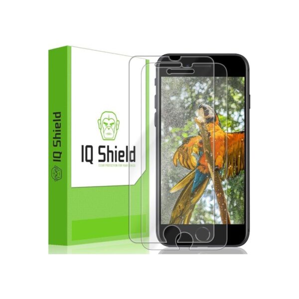 IQShield 2 Pack Screen Protector for iPhone SE (2022 3rd Gen / 2020 2nd Gen)