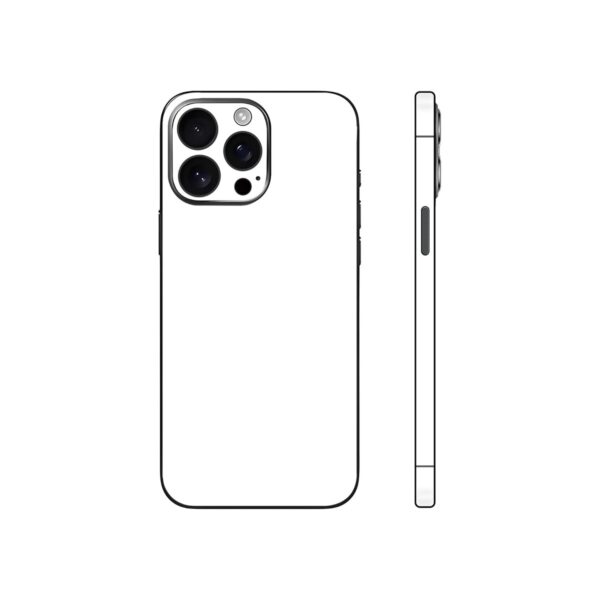Solid Color Skin Wrap Compatible with iPhone 15 Pro Max (White)