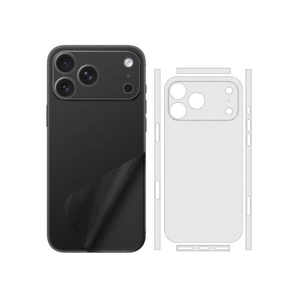 2 Pack for iPhone 17 Pro Skin Wrap Using 3M Transparent Matte Carbon Fiber