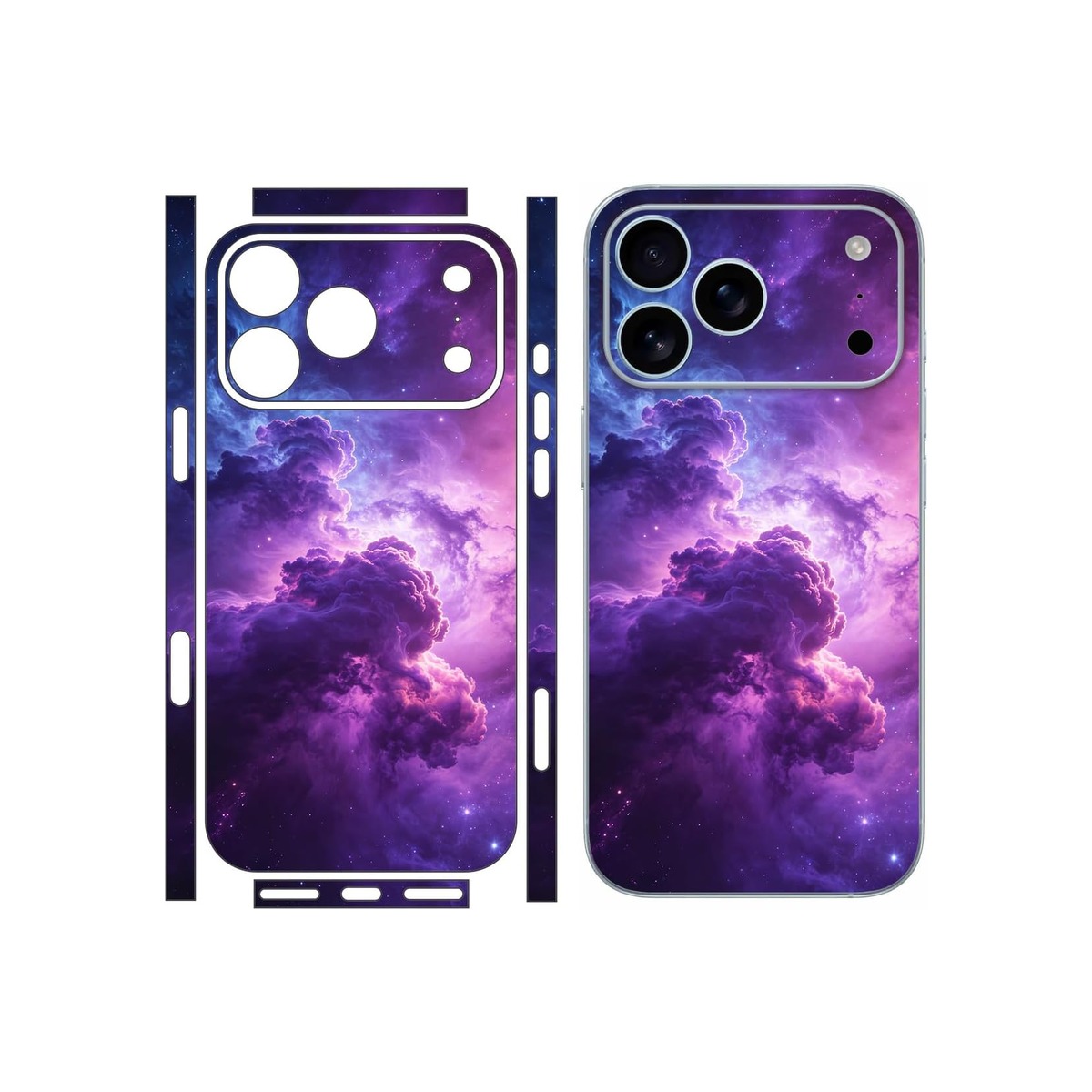 Compatible with iPhone 17 Pro Max Skin Wrap (Purple)-1 Compatible with iPhone 17 Pro Max Skin Wrap (Purple) - Image 1