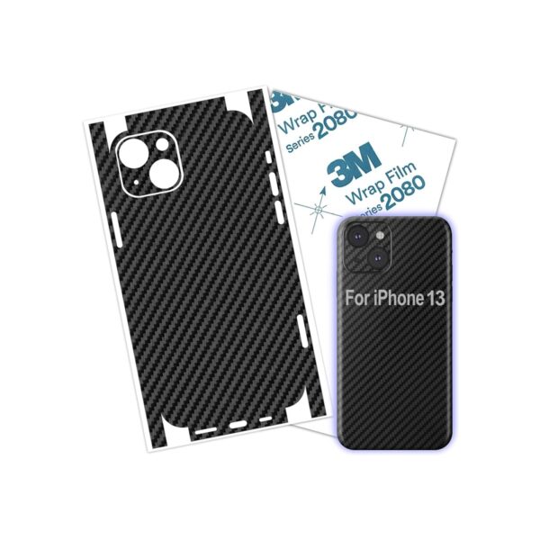 for iPhone 13 Skin Wrap 3M Carbon Fiber Film Protective Decal fopr Back Glass