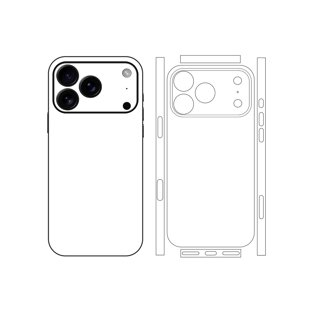 Protective Film White Skin Wrap Compatible with iPhone (for 17 Pro Max)-1 Protective Film White Skin Wrap Compatible with iPhone (for 17 Pro Max) - Image 1