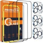 QHOHQ for iPhone 16 Pro Screen Protector with Camera Lens Protector - Image 2