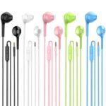 Jogteg Wired Earbuds, 5 Pack 3.5mm Stereo Headphones with Microphone - Image 2