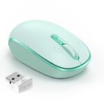 TECKNET Compact Ambidextrous Wireless Mouse for Laptop Mint Green - Image 2