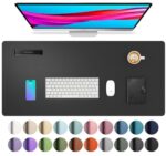Aothia Leather Office Desk Pad Protector, Non-Slip PU Leather Desk Blotter - Image 2