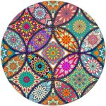 BOSOBO Cute Mouse Pad, Round Mandala Mouse Mat with Design - Image 2