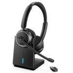 Upgrade ANC & ENC Wireless Headset with Mic for Work(Flip-to-Mute & Dongle) - Image 2