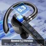 Bluetooth Headset, 90Hrs Single-Ear Headset with APTX HD Audio & Mute Button - Image 2