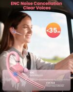 New Bee Bluetooth Headset V5.1 72H Talk Time Dual Mic with Mute Button for - Image 2