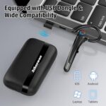 Atheewon Bluetooth Headset V5.4, Wireless Bluetooth Earpiece with Dual Mic Noise - Image 2