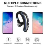 Bluetooth Headset, Wireless Earpiece V5.0 Bluetooth Earpiece Ultralight Hands - Image 2