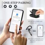 Sisism Bluetooth Headset, Wireless Bluetooth Earpiece with 400mAh Charging Case - Image 2