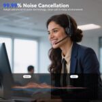 Wireless Headset with Mic for Work, Bluetooth Headset with Microphone AI Noise - Image 2