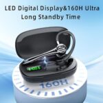 Bluetooth Headset Wireless Earpiece Single Ear Earphones for iOS Android - Image 2