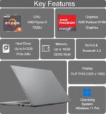 Lenovo Laptop Computer V15, AMD Ryzen 5 7520U, 16GB DDR5 RAM, 512GB SSD - Image 2