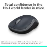 Logitech M185 Compact Ambidextrous 2.4 GHz Wireless Mouse - Swift Grey - Image 2