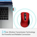 memzuoix 2.4G Wireless Mouse, 1400 DPI Mobile Optical Cordless Mouse with USB - Image 2