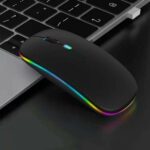 Guiheng Wireless Bluetooth Mouse,LED Dual Mode Rechargeable Silent Slim Laptop - Image 3