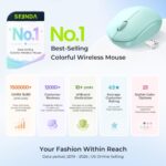 seenda Wireless Mouse for Laptop, 2.4G Noiseless Mouse with USB Receiver - Image 2