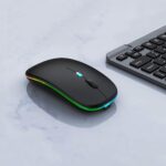 WREANU Wireless Bluetooth Mouse Rechargeable Laptop Mice with LED Lights Silent - Image 2