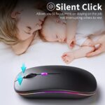 KANMABPC Wireless Bluetooth Mouse, Silent Dual Mode Mouse(Black) - Image 2