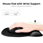 EooCoo Ergonomic Mouse Pad with Wrist Rest, Memory Foam Support Mousepad - Image 2