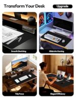 YSAGi Leather Office Desk Pad Protector, Large Mouse Pad, Non-Slip, PU Leather - Image 2
