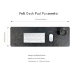 Felt Desk Mat | Computer Mat for Desk(36x12Inches) | Large Felt Mouse Pad and - Image 2