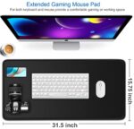 Large Gaming Mouse Pad, 31.5x15.7 inch Large Extended Computer Keyboard Mouse - Image 2