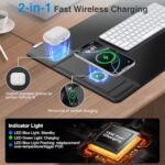 Wireless Charging Mouse Pad with Foldable Phone Holder - Image 2