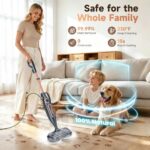 DEVOAC VM6 Scrubbing Steam Mop with Rotating Mop Pads, 10 in 1 Steam Mop - Image 2