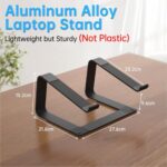Laptop Stand for Desk Portable Computer Riser Metal Notebook Holder Printer - Image 2