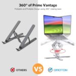 OMOTON LA10 360° Rotating Laptop Stand Riser for Desk - Image 2