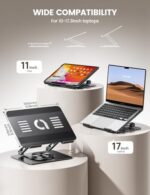 Lamicall Adjustable Laptop Stand for Desk - 360° Rotating Base Ergonomic - Image 2