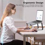 Tonmom Laptop Stand for Desk, Aluminum Laptop Riser Holder - Image 2