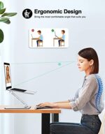 RIWUCT Foldable Aluminum Alloy Laptop Stand for Desk - Image 2