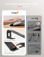 LOXP Laptop Stand for Desk, Aluminum Laptop Riser Holder with Wrist Support - Image 2