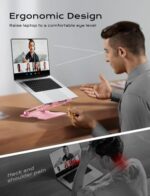 JCZT Adjustable Laptop Stand for Desk, Metal Foldable Laptop Riser - Image 2