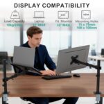 WALI Laptop Desk Mount for 17 inch Notebook, Adjustable Single Monitor Arm with - Image 2