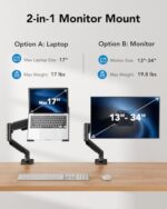 HUANUO 2 in 1 Function Laptop Mount with Tray - Image 2