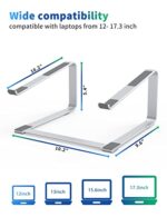 SOUNDANCE Laptop Stand for Desk, Ergonomic Metal Computer Riser for 12-17.3 Inch - Image 2