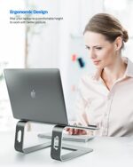 Nulaxy All-Aluminum Laptop Stand for Desk, Ergonomic Detachable Ventilated - Image 2