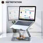 JOYEKY Laptop Stand for Desk, Adjustable Computer Stand with 360° Rotating Base - Image 2