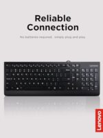 Lenovo 300 USB Keyboard, Wired, Adjustable Tilt, Ergonomic, Windows 7/8/10 - Image 2