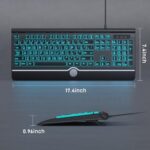 Large Print Backlit Computer Keyboard, 7-Color Backlit Keyboard with Wrist Rest - Image 2