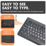 X9 Large Print Backlit Computer Keyboard - Easy to See Big Letters - Lighted USB - Image 2